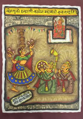 Citystore.in, Art & Paintings, Phad-Painting-colag-size-14x18{banjara-dance}, Phad Painting