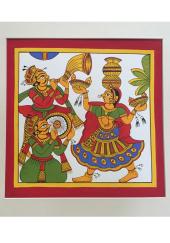 Citystore.in, Art & Paintings, Phad-painting--size10.5x10.5inches{Banjara-dance}, Phad Painting,