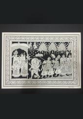 Citystore.in, Art & Paintings, Phad-Painting--size-13x17inches{riddhi-siddhi-welcoming-ganesh}, Phad Painting,